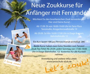 Neue Zoukkurse ab September in Bremen