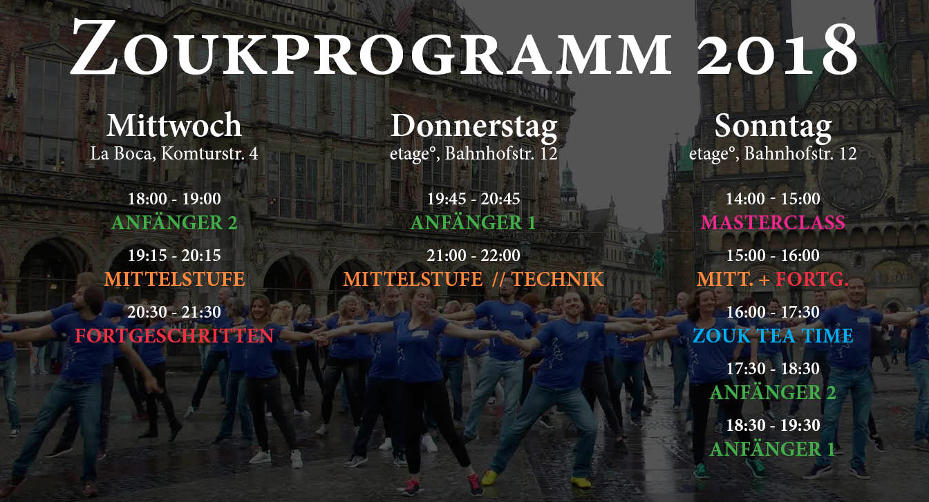 Zoukprogramm in Bremen 2018